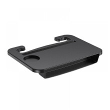 Tablet Stand Integrated Car Steering Wheel Tray, Car Food Eating Tray with Anti-Wear Silicone Design, Multi-Angle Holder for Secure Device Placement