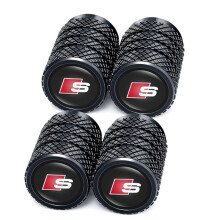 4 Pieces Stylish and Durable Tire Valve Caps - Black Copper Auto Accessories for Passenger Cars, Rust-proof, Leak-proof, Waterproof, Vehicle Friendly