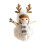 Pink and White Fabric Christmas Doll Pendant 2