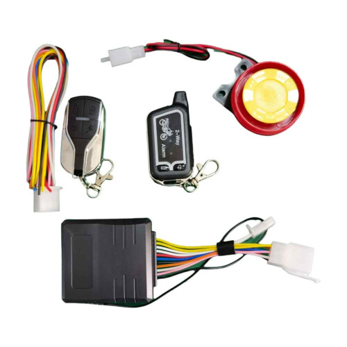 LCD Remote Control Motorcycle Alarm System, Remote Start Function with Sensitivity Adjustment and Search Vehicles Feature, Vibration Sound Alert