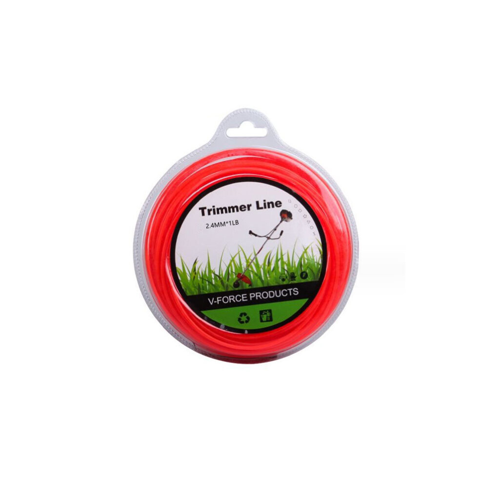 Square Trimmer Line, 80M Heavy Duty Professional Grade Weed Eater String, 2.4Mm Diameter With Twisted Design Durable For Courtyard Lawns And Field 9044386804143