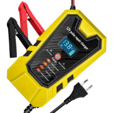 Temperature Compensation Battery Charger, Intelligent Auto Battery Charger With Quick Battery Charger For Car Motorcycle Utility Vehicles Lawn