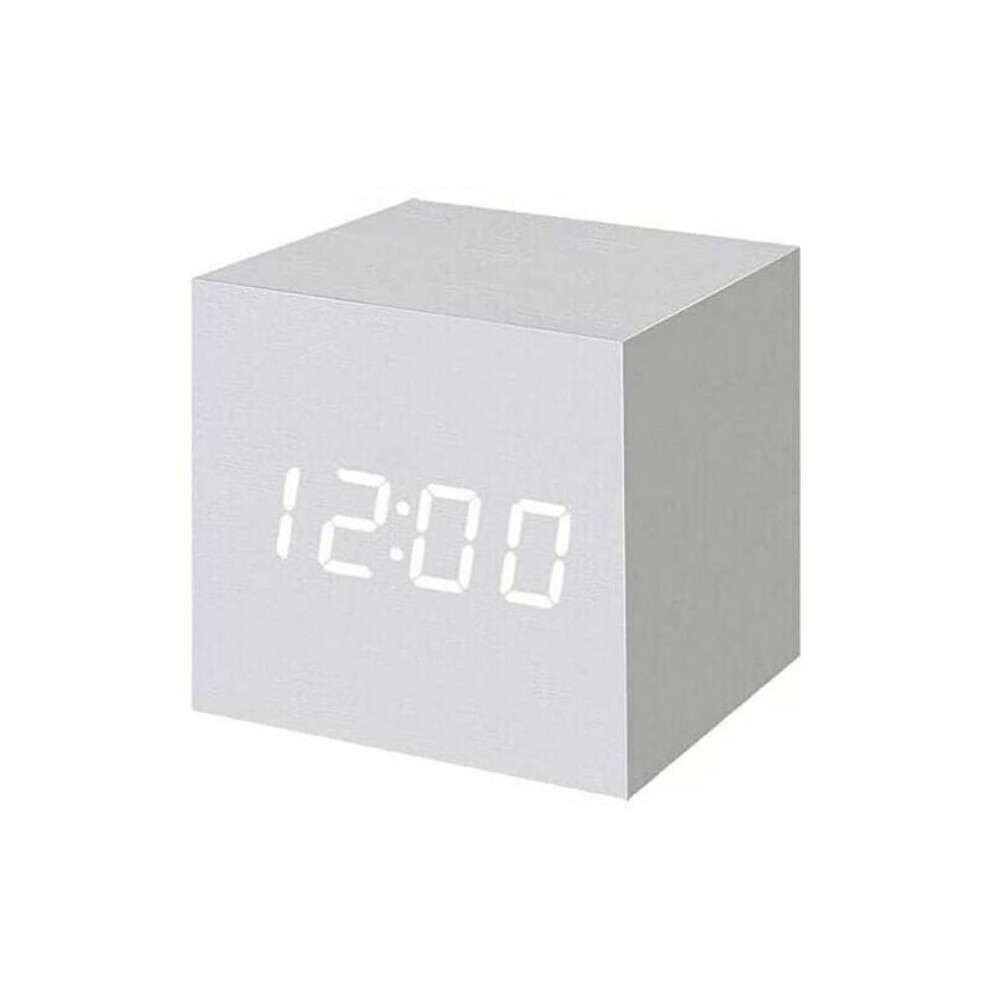 Digital Alarm Clock, Time Memory Function With Energy-Saving Mode, Usb/Battery Powered For Home, Office, And Bedroom (White), High Performance White 9044386804488