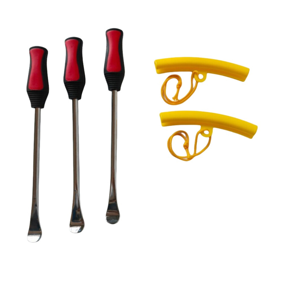 Complete Motorcycle Tire Changer Kit, Steel Tire Spoons, Valve Tool And Rim Protector For Motorcycle Dirt Bike Lawn Mower Tires Extended Lever 9044386805720
