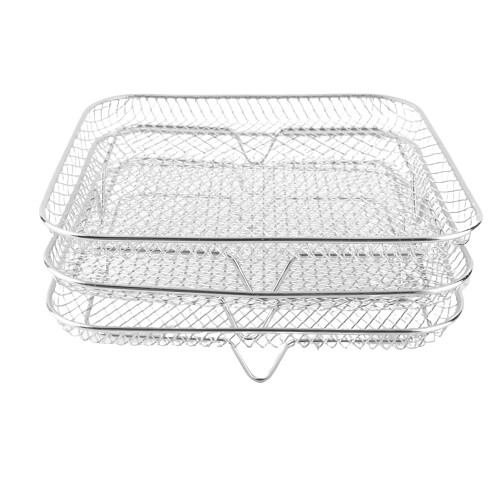 304 Stainless Steel 8-Inch Fryer Rack Set 3-Pack Stackable Dehydrator 1