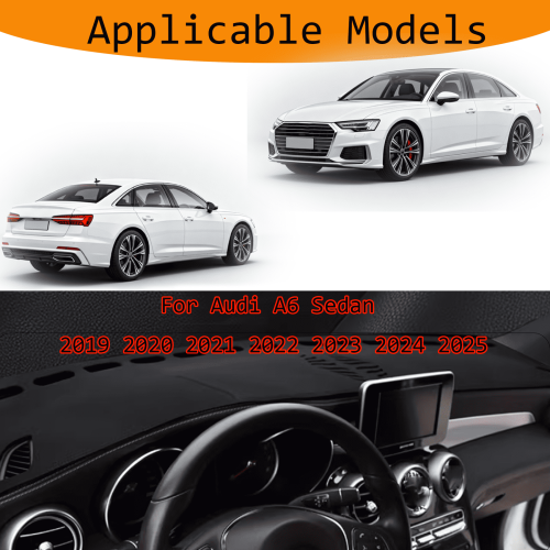 Audi A6 Sedan Dashboard Cover 2019–2025 Black 1