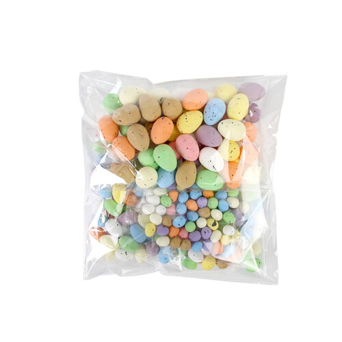 200 stk. påskeegg med flekker – 4 størrelser, plastskålfyll 1