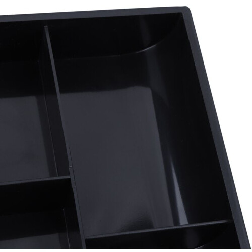 Money Organization Solution With Cash Drawer Box, Spring Design Arc-Shaped Compartment For Efficient Coin Retrieval (Black), High Performance 2