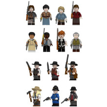 14pcs Red Dead Redemption Western Cowboy Building Blocks Anime Minifigures Toy