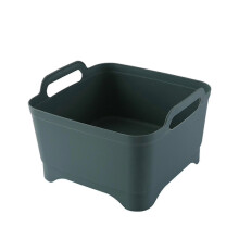 Dishwashing Bowl with Bottom Drain Plug Dishpan Wash & Drain Kitchen Sink