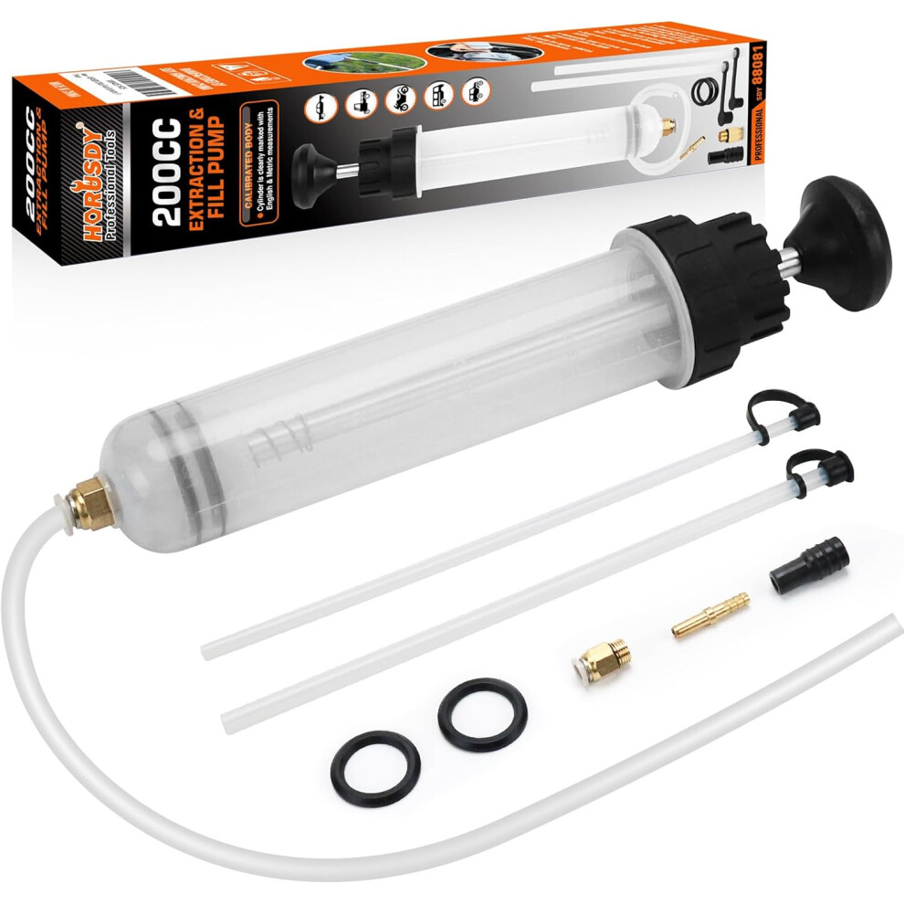 (200Cc New Model) 500Cc Fluid Extractor Automotive, Oil Extractor/Oil Syringe, Fluid Syringe Pump Manual Suction Vacuum Fuel Car Transfer 749655463296
