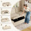 Joolihome U-Shaped 3-in-1 Fabric Convertible Sofa Bed 5