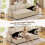 Joolihome U-Shaped 3-in-1 Fabric Convertible Sofa Bed 7