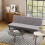 Living And Home Grey 3 Seater Upholstered Sofa Bed 1