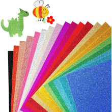 Glitzerkarton, 40 Blatt, 20 Farben, 8,5 x 11 Zoll, 250 g/m²