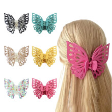 Pinzas para el cabello con forma de mariposa, acabado mate antideslizante, 6 unidades.