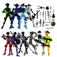 Creative Decompression Action Figure Doll Set, 1 Pcs Poseable Model Kit for Adult Stress Relief Black