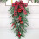Artificial Pine Teardrop Swag with Bow, 1 Pack 4