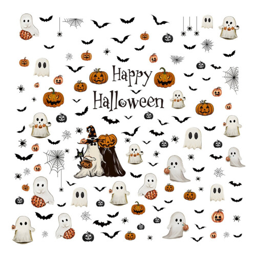 Αυτοκόλλητα παραθύρων για το Halloween από στατικό γυαλί PVC για διακόσμηση 1