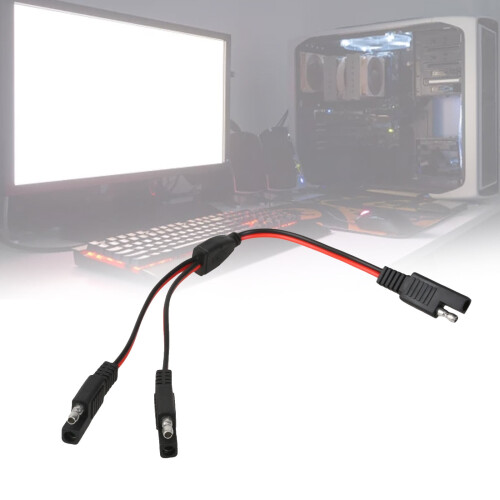 Cabo divisor Y automotivo com conector SAE, 18AWG, 1 para 2 1