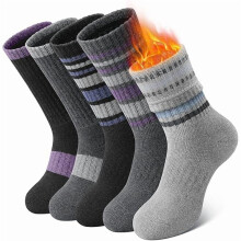 Chaussettes en laine mérinos pour femmes, thermiques et épaisses, lot de 5 paires