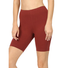 Plus size bløde bomuldsstrækbare knælange leggings fitness sport biker shorts