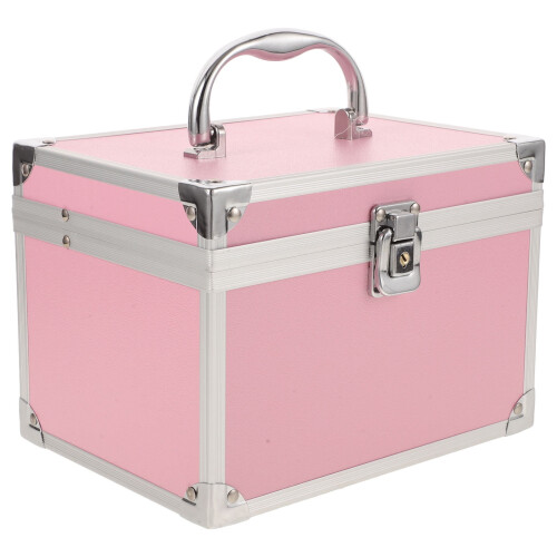 Caja de herramientas de aluminio con compartimentos para mujer (1 juego)
