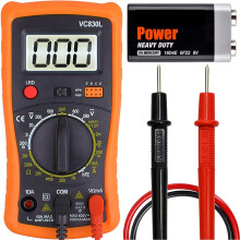 Digital Multimeter with AC/DC Voltmeter, Ohm, Amp, Diode & Battery Tester, Pocket-Sized with Backlight – Compatible with Standard Probes