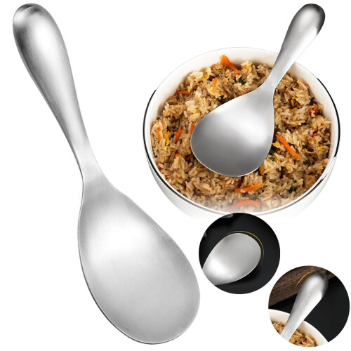 Reislöffel aus Edelstahl mit ergonomischem Griff