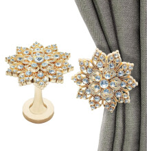 2Pcs Vintage Wall Hook Window Drapery Medallion Holdbacks, MfhdgXAvs Curtain Tiebacks, Wall Hook, Tassel Holder (B)