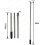 Attic Lower Pull Hook & Ladder Pull System Kit with Extension Rods, Nail Hooks, Semi-Circular Hangers 4