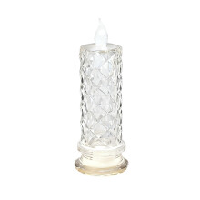 LED-Säulenkerzen ohne Flamme, 2,5 x 7,2 Zoll, transparent, 2er-Pack