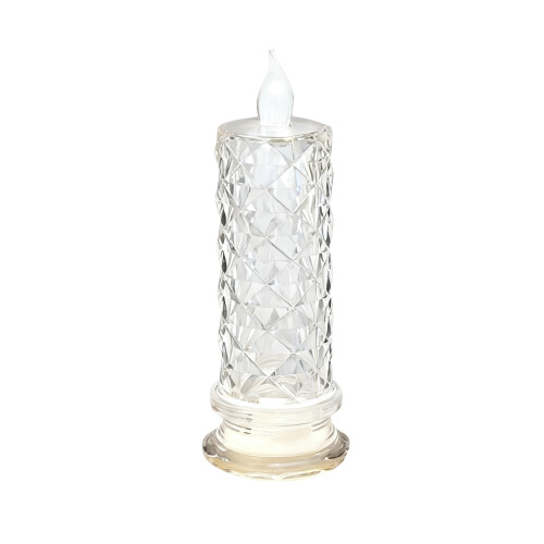 Conjunto de 2 velas de pilar LED sem chama com cúpula rosa