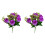 2 Artificial Rose Bouquets – Multicolor Faux Flowers for 1
