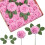 100 Pink Foam Artificial Roses with Stems 1