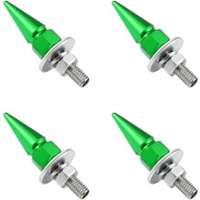 4PCS Anti-Theft Spike License Plate Screws for Car/Truck/Motorcycle – Golden Aluminum Fasteners, Compatible with Standard Plates