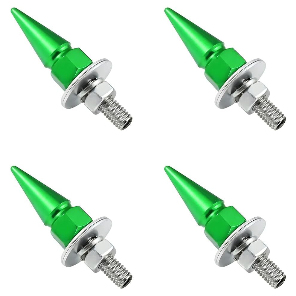 4Pcs Anti-Theft Spike License Plate Screws For Car/Truck/Motorcycle Â Aluminum Fasteners, Compatible With Standard Plates Golden 9426043079529