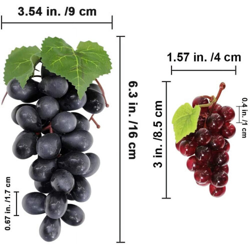 Künstliche Trauben, 5 Farben, 10er-Packung 2
