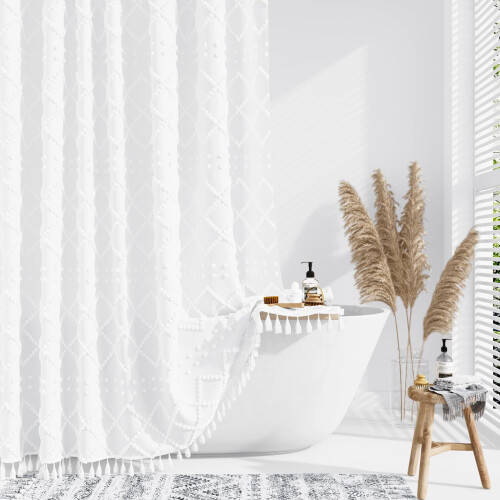 Boho Shower Curtain Polyester 183x183cm with Grommets