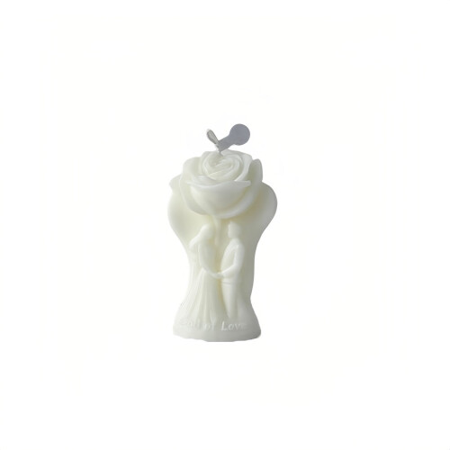 Duftkerze in Rosenform, 9,4 cm