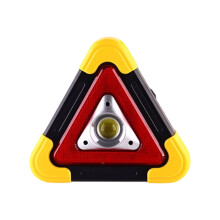 Solar-Powered Reflective Triangle Emergency Light, Heavy-Duty Base, Compatible with Car Parking & Roadside Use