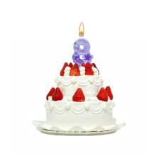 Purple Glitter Number Candle 8, 1x – Paraffin Birthday Candle for Girls & Boys, Compatible with Standard Holders