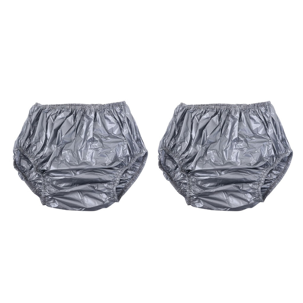 Washable Incontinences Briefs for Leak Proof Reusable Underwear Water Diaper Covers for Men Women 2 Pack