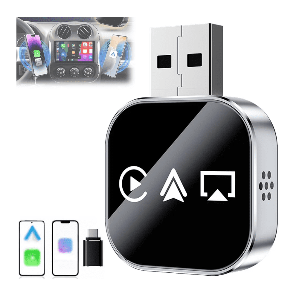 3-In-1 Wireless Audio Link Adapter For Auto Multimedia Receiver, Wifi & Bluetooth 5.0, Fast Stable Connection, Mini Design, Compatible With Xxx 9426043081355