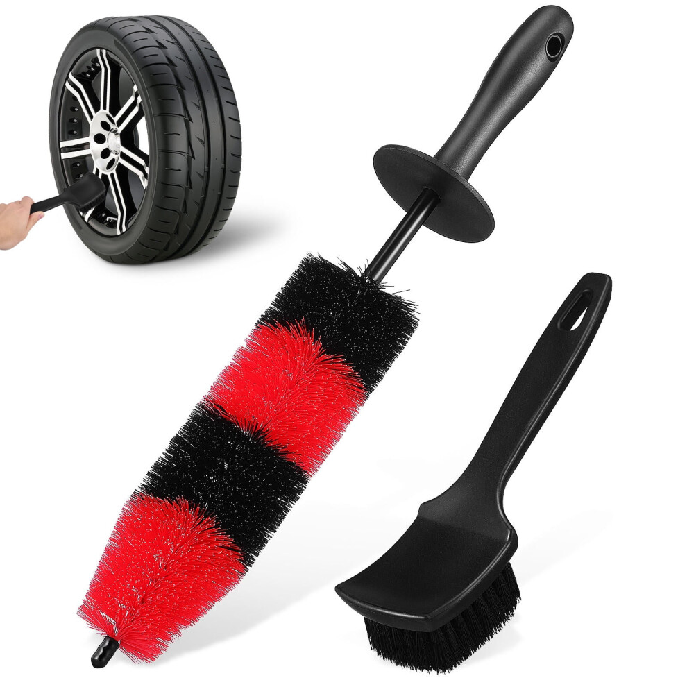 Durable Car Cleaning Brushes With Stiff Bristles And Flexible Head For Efficient Wheel Hub Tire 9426043080693