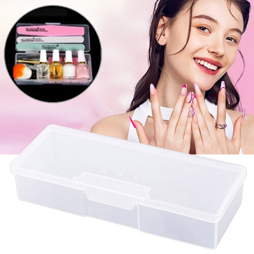 Transparent Plastic Nail Brush Storage Case 1