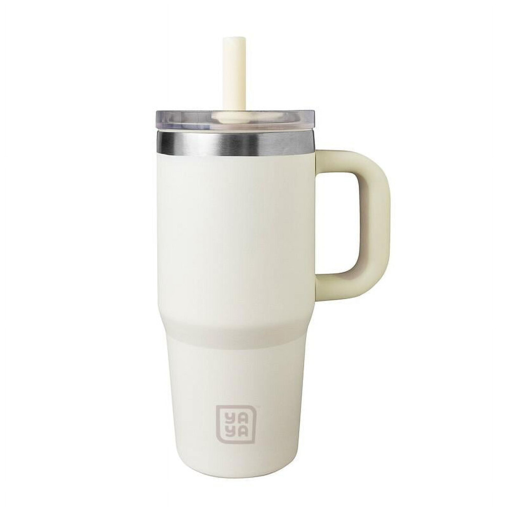 YAYA My First Travel Tumbler for Toddlers, Stainless Steel with Silicone Straw & Leak-Proof Lid, Insulated 12+ Hrs Cold Retention