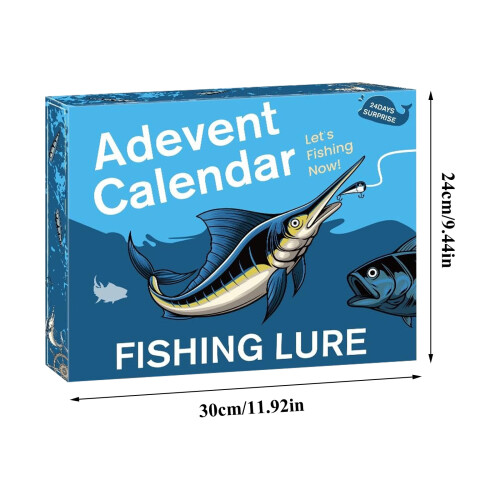 Set di esche da pesca per calendario dell'Avvento con esche morbide e rigide. 2