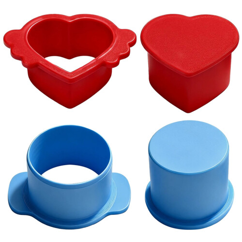 Cake Pop Cutters Set – Round & Heart, 2 in + 2.5 in, 1