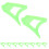 Fire Extinguisher Wall Mount Bracket Light Green 10 pcs 1
